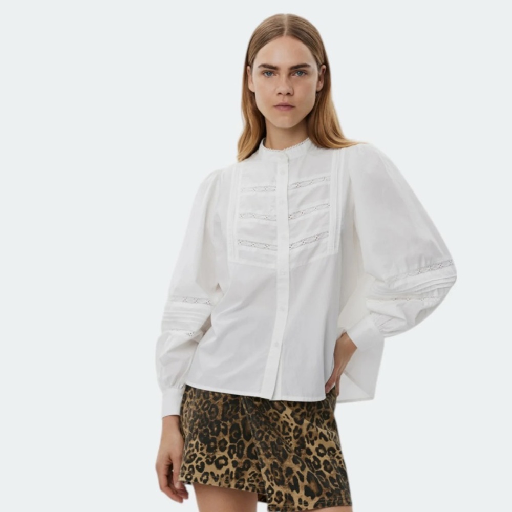 NWT Zara crochet button down shirt - Picture 1 of 9